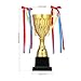 SHINEOFI Metal Trophy 9.64 Inch Gold Sports Competition Award Cup for School Tournament Winners First Place Honor