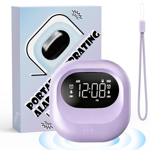 Wecker Laut für Tiefschläfer | Vibrationswecker unter dem Kopfkissen | Kabellos Wecker Digital | 2 Weckzeiten & 3 Alarmmodi | Einstellbare Vibration | Tragbare Digital Uhr | Für Reisen Kinder Senioren