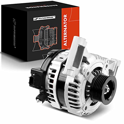 A-Premium Alternator, 12V 130A 6-Groove Pulley CW, Compatible with Ford