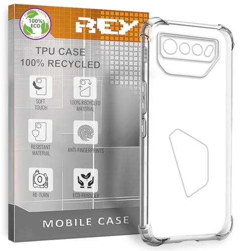 Funda para ASUS ROG Phone 7 Ultimate, Anti-Shock Ecológica y Transparente, Ultra Fina 0,33mm, Esquinas Reforzadas, Silicona TPU Reciclado de Alta Resistencia y Flexibilidad