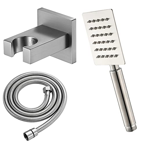Ducha de mano con manguera flexible y soporte cabezal de ducha de mano para baño 2