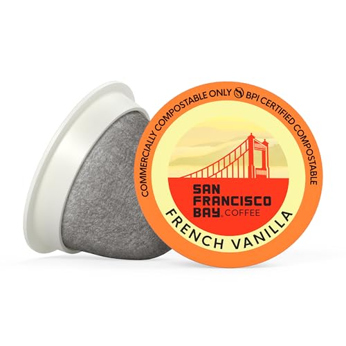 Image of San Francisco Bay K-Cup Coffee Pods, French Vanilla (80 ct), Medium Roast, Commercially Compostable Single-Serve Flavored Coffee Pods