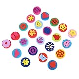 HIAKDOFT 23 pezzi Timbri Graffiti EVA Doppia Faccia per Disegno e Pittura Timbri Creativi in Spugna per Adatti per Vernici Acriliche e Inchiostri Strumento DIY Educativo per Attività