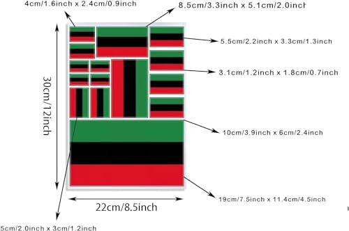 Image of CANTENDO 3Pack African American Flag Decal - African American Black Flags Reflective Vinyl Car Stickers - for Car Window Bumper Waterproof Sticker (12 x 8.5 Inch)