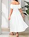 Pinup Fashion Plus Size White Dress Women Graduation Summer Off The Shoulder Casual Flowy Bridal Shower Spring Maternity Long Sundress