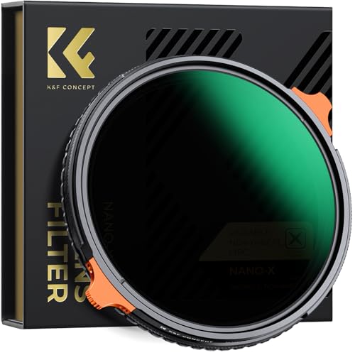 K&F CONCEPT 52mm Variable ND CPL Filter, ND4-ND64 & Polarizing CPL Circular Polarizing Fader Neutral...