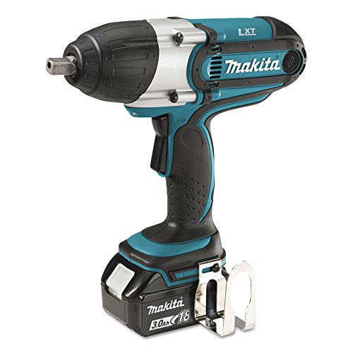 Image of Makita XWT041X 3.0Ah 18V LXT Lithium-Ion Cordless 1 /2 inch Square Drive Impact Wrench Kit | Brushed Motor | LED Work Light | Variable Speed Trigger | Rocker Forward /Reverse Switch | Tool Bag Included