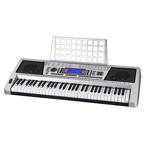 Buy AW 61 Key Electric Keyboard Organ LCD Screen MIDI Silver Sheet