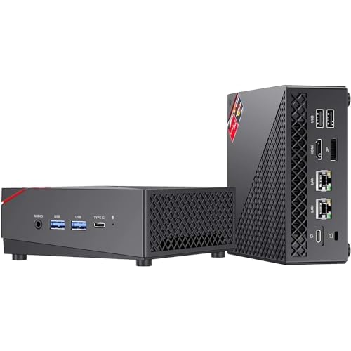 ACEMAGICIAN AM06PRO Mini PC, AMD Ryzen 5 7430U (6C/12T, hasta 4,3 GHz), Mini Ordenadores de sobremesa 16GB RAM DDR4 512GB M.2 2280 SSD, Doble Ethernet/WiFi 6/para Oficina, Ordenador Pequeño