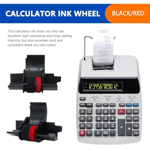 Pack 10 Cintas para Calculadora Impresora IR-40T Negro/Rojo miniatura 2