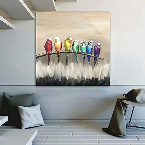 Peinture animale sur toile perroquet pour créer un cocon joyeux et plein de vie