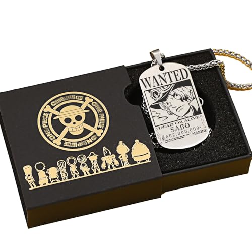 ワンピース ネックレス アクセサリー 着用モデル 誕生日プレゼント キャラクター デコレーション ファッション おしゃれ オープンリング ルフィ ゾロ ナミ サンジ シャンクス エース ロー (サボ) [並行輸入品]