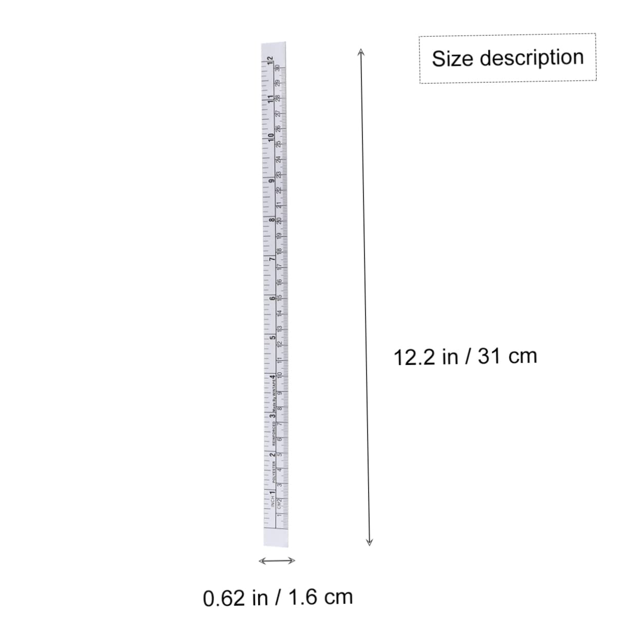 balacoo Sewing Machine Tape Measure 12 Self-Adhesive Measuring Tape Ruler Waterproof Oilproof for Sewing 30cm x 16mm