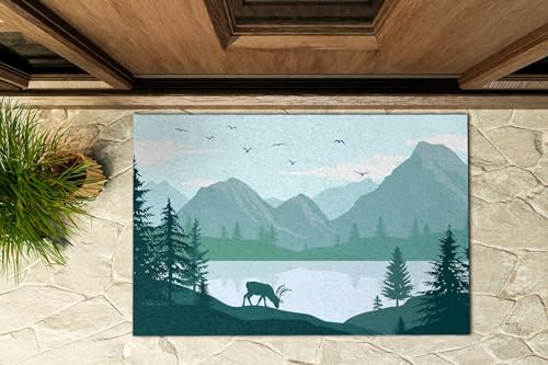 Tapis essuie-glace externe Tulup grand format décoration cerf