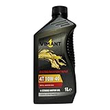 VIMANT Olio Motore 4T 10W-40, 1 Litro, 100% Sintetico, JASO MA/MA2, Per Motori a 4 Tempi, Moto e Scooter