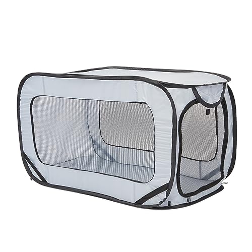 Zodaca Caixa dobrável para canil, caixa de viagem pop-up para cães e gatos de tamanho médio (94 x 51 x 53 cm)