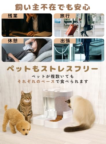 Yuni Muni 自動給餌器 猫 自動給水器 セット の商品画像 3
