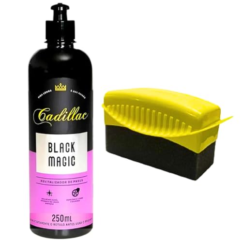 Pneu Pretinho Revitalizador Cadillac Black Magic 500ml Revitaliza brilho molhado