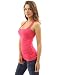 PattyBoutik Women’s Crochet Inset Ruched Detail Tank Top (Pink M)