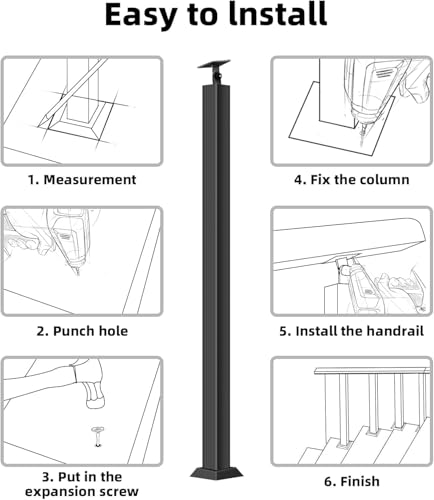 Balaustre cuadrado ajustable para proteger el loft y pasillos familiares 4