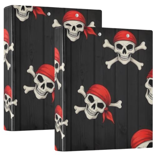 Classeurs décoratifs à anneaux de haute qualité au motif de pirate noir