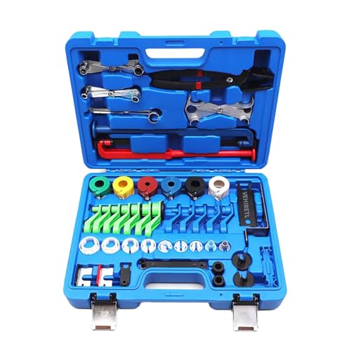 VEHIRETL 45pcs Master Quick Disconnect Tool Set Fuel Line Disconnect Tool Kit for Automotive A/C Fuel & Transmission Systems, Fuel Line Removal and Separator Tool Compatible with GM Ford Chrysler