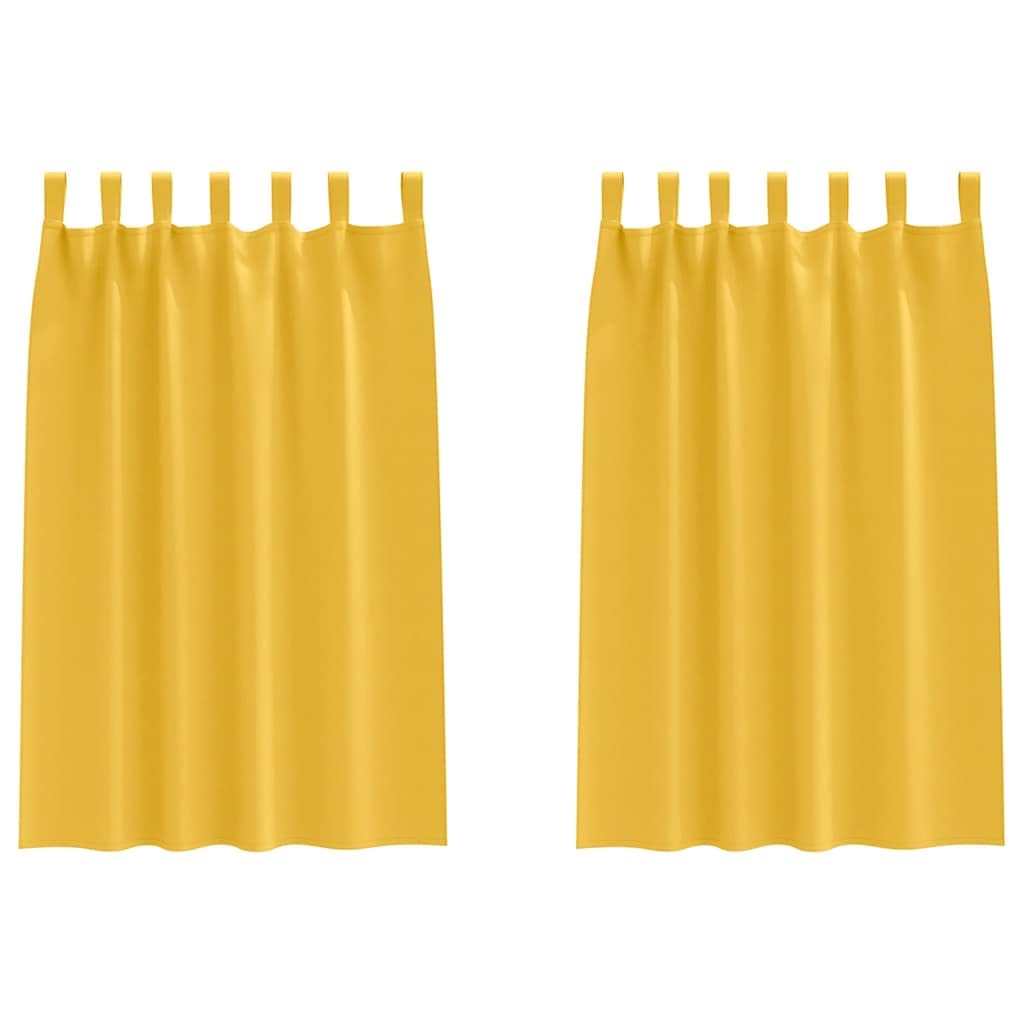 Rideaux occultants pour bloquer la lumière du jour lot de 2 rideaux jaune moutarde œillets