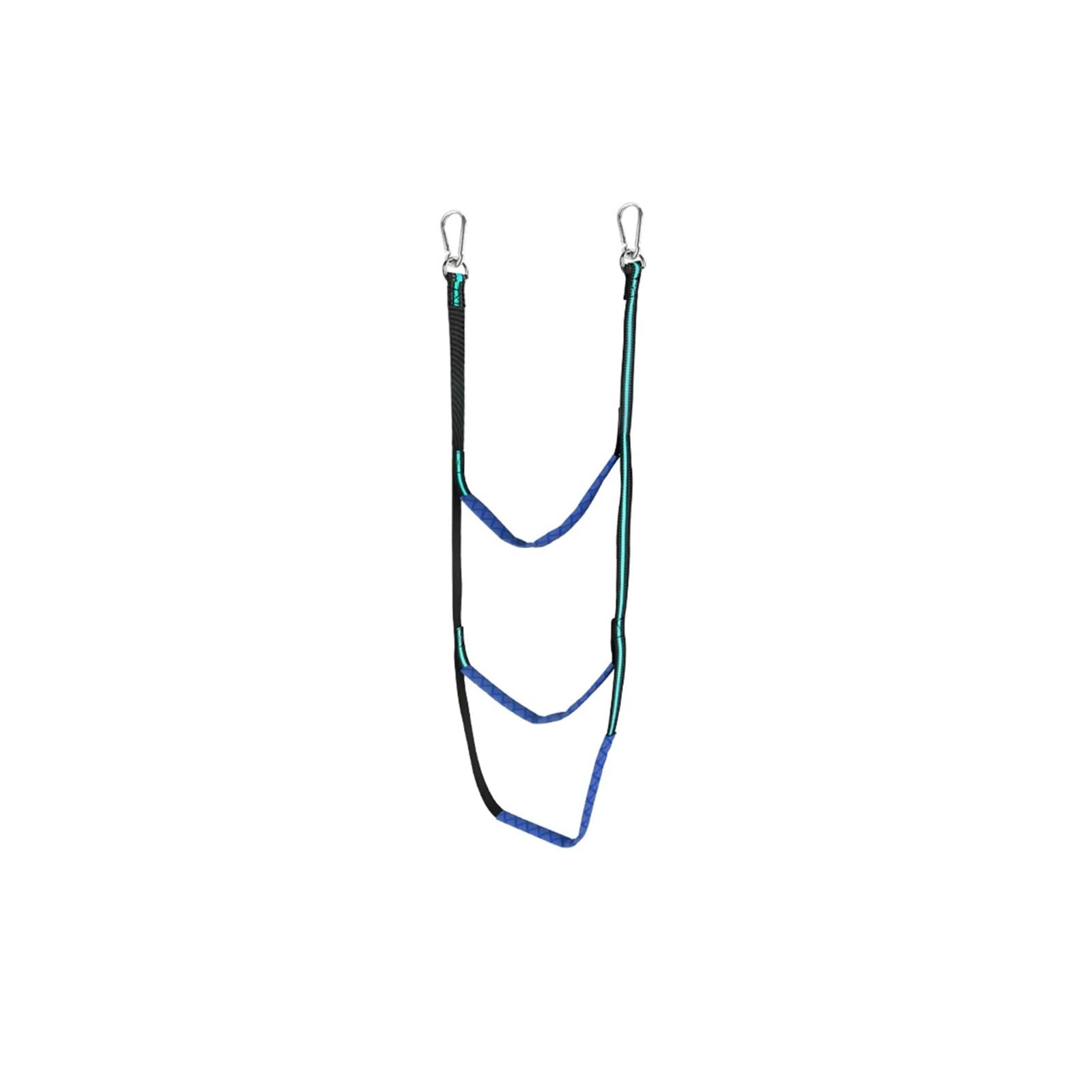 Marine Rope Ladder, Boat Folding Hanging Rope Ladder Inflatable Multicolor 3-5 Steps(Blue 3 Step)