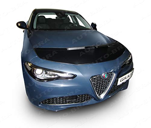 AB3-00503 CAR HOOD BRA Compatible with Alfa Romeo Giulia since 2016 Front End Nose Mask Bonnet Bra STONEGUARD PROTECTOR TUNING