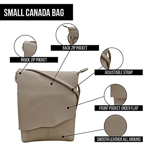 Image of ili New York Leather Mini Sac Crossbody - Genuine Leather Crossbody Bags for Women with RFID Blocking, Adjustable Strap