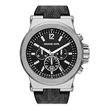Michael Kors DYLAN クロノグラフ ブラックシリコンウォッチ