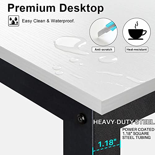 Aquzee-Computer-Desk-Easy-Assembly-Gaming-Table-with-Hutch-and-Shelves-4-Tiers-Desk-with-Large-Wood-Desktop-Metal-Legs-Ideal-for-Storage-Study-Work-Writing-Homework-White-55Wx65Hx236D-Inches 41MVzwcyTSL