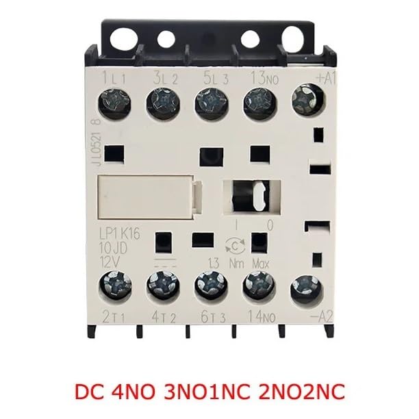 Contactor doméstico para motor, montaje en carril LP1K16 1601(3NO1NC) 1608(2NO2NC) 1610(4NO) Contactor Pequeño 12V 24V 36V 48V 110V 220V Motor De Control(1610 110V)