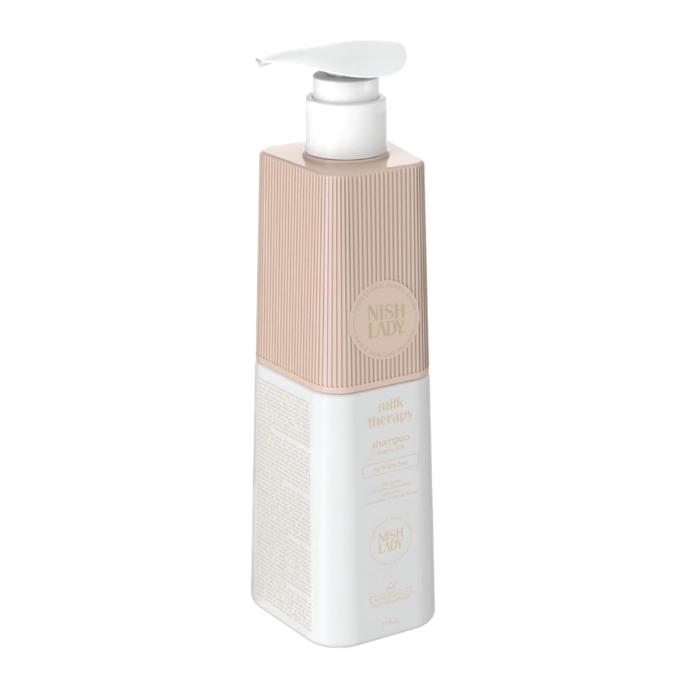 Nishlady Milk Therapy Shampoo, Family Size 947ml, Deep Moisturising Cleanser with Milk Protein & 12 Amino Acids