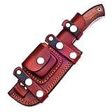 Handmade Leather Knife Sheath for Fixed Blade Tracker Knives, Right Hand Leather Knife Holster Holder, Horizontal Sheath for Belt