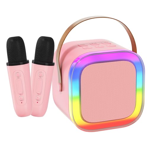 MUEZDUR Karaoke Maschine Kinder mit 2 Mikrofon, Mini Karaoke Set mit...