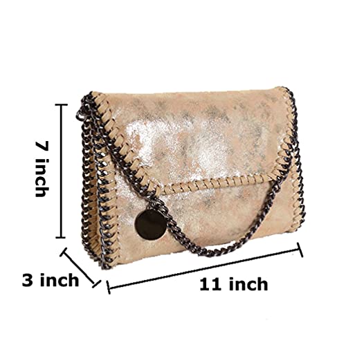 Image of Beatfull Designer Chain Shoulder Purse for Women Soft Leather Quilted Clucth Fashion Message Crossbody bag