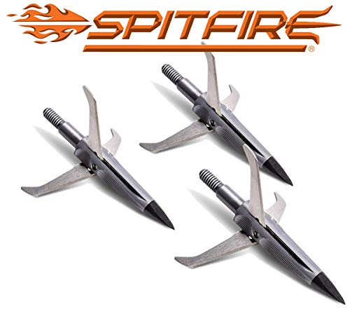 NAP Spitfire XXX Crossbow Mechanical Broadhead 2" Cutting Diameter 100 Grain Trophy Tip