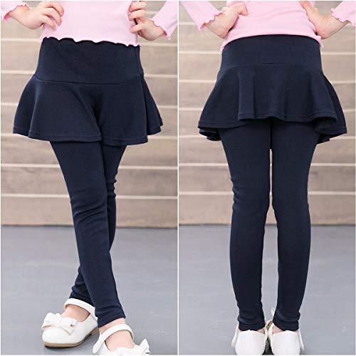 BOOPH Little Girls Leggings Pants with Tutu Skirts Kids Culottes Footless Tights3