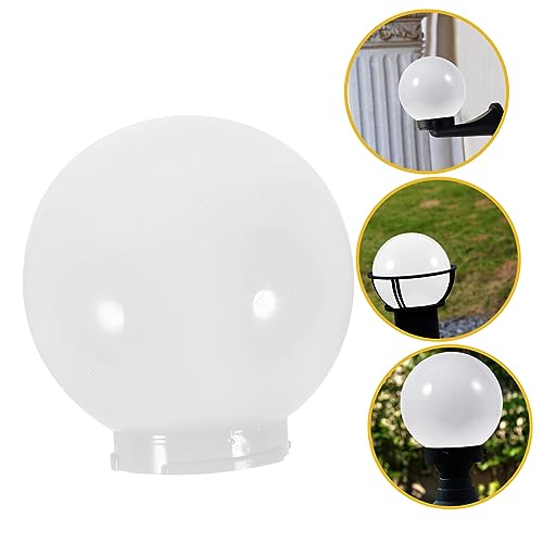 Image of Angoily 6 Inch White Acrylic Replacement Globe Round Lamp Shade Covers for Ceiling Wall Fixtures Lamp Posts Streetlight 85mm