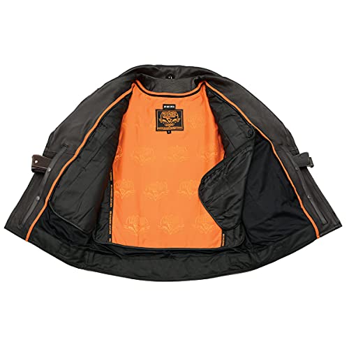 Image of Milwaukee Leather Men's Classic Police Style M /C Jacket - LKM1781 Black