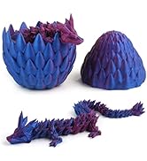 Addcean 3D Printed Dragon in Egg, Full Articulated Crystal Dragon Fidget Toys Executive Desk Toys...
