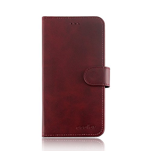 95Street Funda para Blackview P6000 con Soporte Plegable, Carcasa con Absorción de Impactos y Anti-Arañazos Espalda Case Cover para Blackview P6000 Cubierta de Material de Cuero- Color marrón