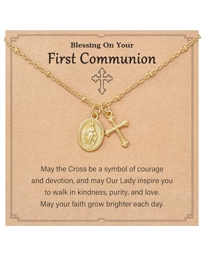 Cross Virgin Mary Necklace