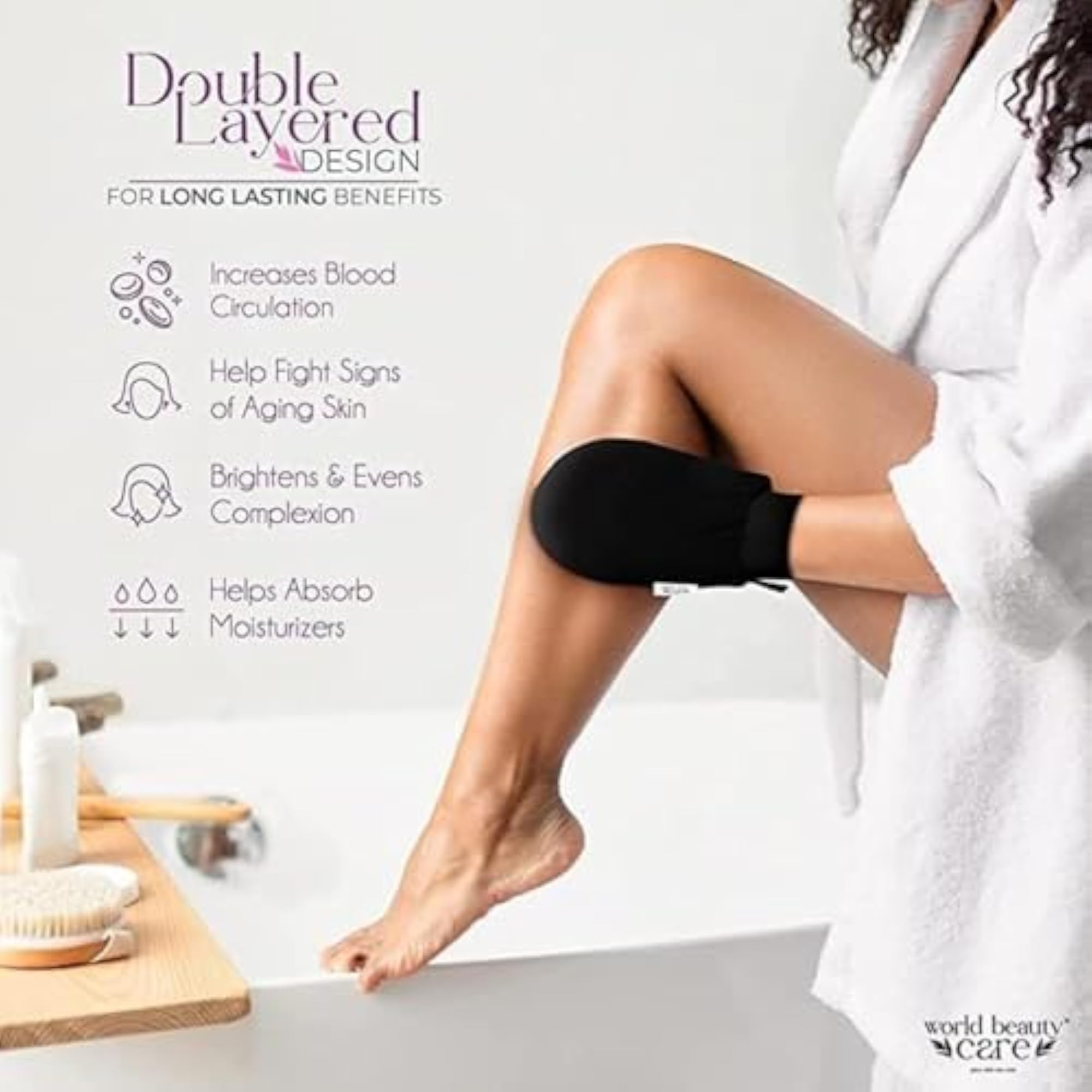 Exfoliating Body Scrub Gloves, Gentle On Skin