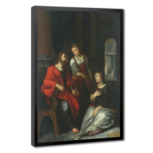 Toile Christ chez Marthe et Marie Otto van Veen 50x75 cm