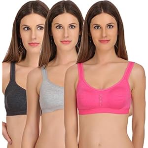 StyFun Women’s Cotton Lycra Molded Cup|Sports Bra|Gym Bra|Yoga Bra|Running Bra|Sports Bra|Sports Bra for Women for Gym…