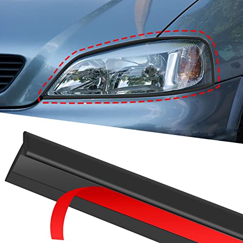 5M/16.4Ft Car Weather Seal Strip for Car Front Rear Bumper Lip Headlight, Rubber Seal Strip Waterproof Universal T-Type Automotive Weather Stripping for Car (8*10mm)