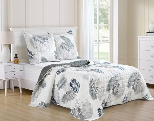Fanny & Céline Couvre lit Boutis Percale 100% Coton 220X240cm avec 2 Taies_B-2-209