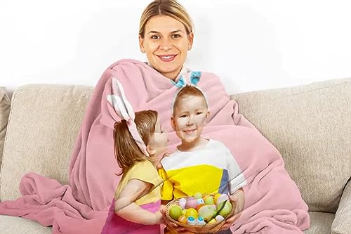 Image of inkArts Custom Blanket with Photo, Personalized Photo Blanket, Customized Picture Blankets, Customizable Blankets, Personalized Best Mom Ever Gifts for Mom